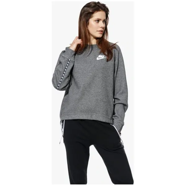 Nike Bluza W Nsw Av15 Crw , srebrny, rozmiar L. Szare bluzy damskie Nike, s, bez wzorów, z bawełny, bez rękawów, bez kaptura. W wyprzedaży za 179,99 zł.