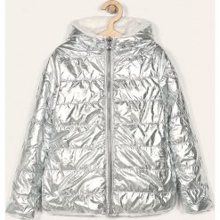 Blukids - Kurtka dwustronna dziecięca 140-170 cm. Szare kurtki dziewczęce Blukids, bez wzorów, z poliesteru, krótkie, z kapturem. Za 169,90 zł.