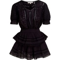 Sukienka LOVESHACKFANCY MARISSA. Czarne sukienki damskie LoveShackFancy, na lato, w koronkowe wzory, z bawełny, bez kołnierzyka, z krótkim rękawem, krótkie, mini. Za 2110,00 zł.