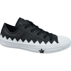 Converse Chuck Taylor All Star Ox 565369C 37 Czarne. Czarne buty sportowe damskie Converse, bez wzorów, ze skóry, sportowe. W wyprzedaży za 319,99 zł.