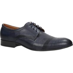 Niebieskie buty wizytowe skórzane sznurowane Windssor 652/MR. Niebieskie buty wizytowe męskie Windssor, na sznurówki. Za 208,99 zł.
