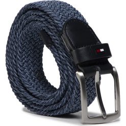 Pasek Męski TOMMY HILFIGER - Denton Two Tone Elastic 3.5 AM0AM05890 0GJ. Niebieskie paski męskie TOMMY HILFIGER, w paski, ze skóry. W wyprzedaży za 179,00 zł.