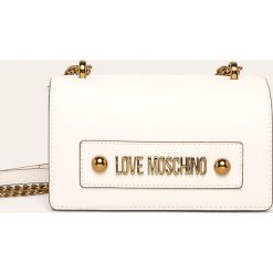 Love Moschino - Torebka. Białe listonoszki damskie Love Moschino, z aplikacjami, ze skóry ekologicznej, na ramię, małe, z aplikacjami. Za 719,90 zł.