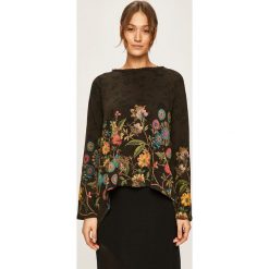 Desigual - Sweter. Zielone swetry damskie Desigual, s, bez wzorów, z bawełny, bez rękawów, bez kaptura. W wyprzedaży za 219,90 zł.
