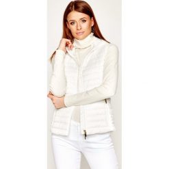 Kamizelka Geox Ascythia W0223C T2606 F1445. Białe kamizelki damskie Geox, bez wzorów, z poliesteru, bez kaptura. Za 499,00 zł.