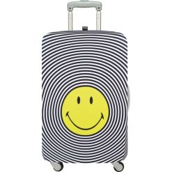 Pokrowiec na walizkę LOQI Smiley. Szare walizki LOQI, bez wzorów, z elastanu. Za 123,00 zł.