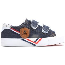 Granatowe Trampki Peaceful Days. Niebieskie buty chłopięce sportowe marki Born2be, z materiału, młodzieżowe, z okrągłym noskiem. Za 49,99 zł.