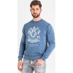 BLUZA CINDER john richmond. Niebieskie bluzy męskie John Richmond, xl, bez wzorów, bez kołnierzyka, bez rękawów, bez kaptura. Za 489,00 zł.