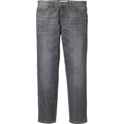 Dżinsy Regular Fit Straight bonprix szary "used". Szare jeansy męskie bonprix, m, bez wzorów, z jeansu. Za 74,99 zł.