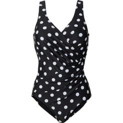 Kostium kąpielowy shape Level 1 bonprix czarno-biały w groszki. Czarne stroje kąpielowe damskie bonprix, w grochy, z materiału. Za 89,99 zł.