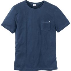 T-shirt Regular Fit bonprix ciemnoniebieski. Niebieskie koszulki męskie bonprix, s, bez wzorów, bez kołnierzyka. Za 39,99 zł.