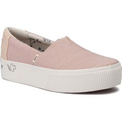 Tenisówki TOMS - Alpargata Boardwalk 10014431 Cameo Rose. Różowe półbuty damskie Toms, bez wzorów, z gumy, bez obcasa, na płaskiej podeszwie, bez zapięcia. W wyprzedaży za 209,00 zł.