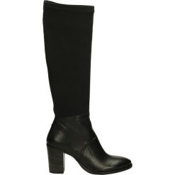 Kozaki - 7113 RI-NI NE. Czarne buty zimowe damskie Venezia, ze skóry. Za 299,00 zł.