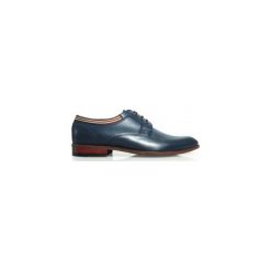 Granatowe buty wizytowe z brązowo-beżowymi wstawkami T127. Pomarańczowe buty wizytowe męskie Faber - Obuwie męskie, ze skóry, bez zapięcia. Za 269,10 zł.