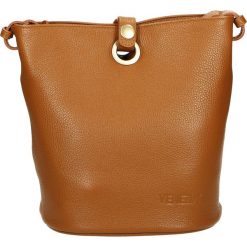 Torebka - 55-7771-M D C. Żółte torebki klasyczne damskie Venezia, ze skóry. Za 185,00 zł.