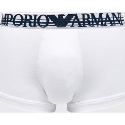 Emporio Armani - Bokserki. Niebieskie bokserki męskie Emporio Armani, bez wzorów, z elastanu. W wyprzedaży za 89,90 zł.