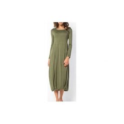 SUKIENKA CLASSIC | MIDI KHAKI. Zielone sukienki na komunię marki Meleksima, na co dzień, l, z materiału, midi, oversize. Za 125,30 zł.