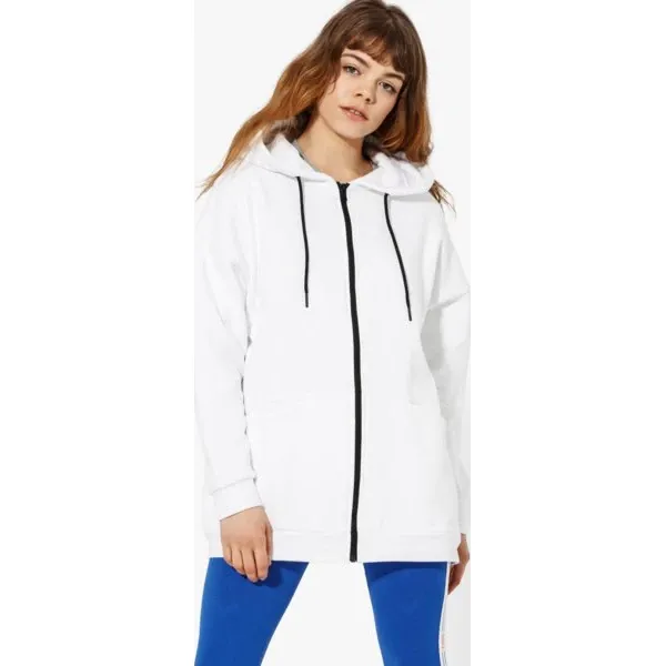Confront Bluza Nonsense Hoody , biały, rozmiar S. Białe bluzy damskie Confront, s, z haftami, z bawełny, bez rękawów, z kapturem. W wyprzedaży za 71,99 zł.
