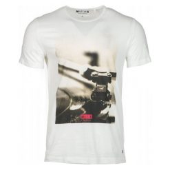 Mustang T-Shirt Męski Photoprint M Kremowy. Białe t-shirty męskie z nadrukiem Mustang, m, z bawełny. Za 129,00 zł.