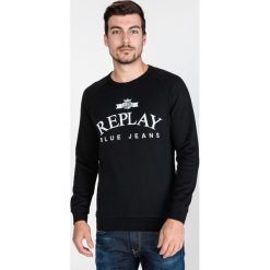 Replay Bluza Czarny. Czarne bluzy męskie Replay, l, z nadrukiem, z bawełny, bez kołnierzyka, bez rękawów, bez kaptura. Za 412,95 zł.