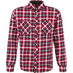 Koszule męskie: Rock Rebel by EMP Checkered Embroidery Shirt Koszula czerwony/czarmy