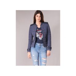 Żakiety / Blezery Guess ERNESTA. Niebieskie żakiety damskie Guess, xs, z aplikacjami. Za 599,20 zł.