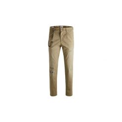 Spodnie bojówki Jack Jones 12151682 ACE MILTON. Brązowe spodnie męskie Jack & Jones, m, bez wzorów. Za 244,36 zł.