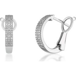 Zjawiskowe Białe Złoto Kolczyki - złoto białe 585, Diament 0,15ct. Żółte kolczyki damskie marki W.KRUK, z diamentem, złote. Za 1990,00 zł.