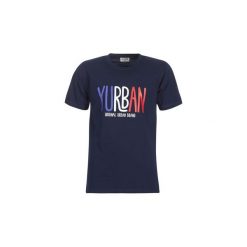 T-shirty z krótkim rękawem Yurban kOULIO. Niebieskie t-shirty męskie Yurban, s, bez wzorów, bez kołnierzyka, krótkie. Za 62,30 zł.