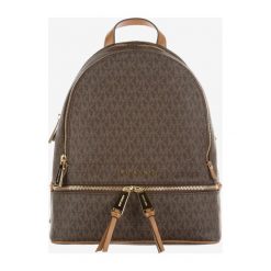Michael Kors Rhea Medium Plecak Brązowy. Pomarańczowe plecaki damskie Michael Kors, w paski, z materiału. Za 1300,95 zł.
