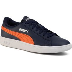 Sneakersy PUMA - Smash V2 L Jr 365170 17 Peacoat/Firecracker. Niebieskie trampki chłopięce Puma, bez wzorów, ze skóry ekologicznej, na sznurówki. W wyprzedaży za 159,99 zł.
