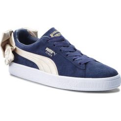 Sneakersy PUMA - Suede Bow Varsity Wn's 367732 02 Peacoat/Metallic Gold. Niebieskie półbuty damskie Puma, ze skóry. W wyprzedaży za 279,99 zł.