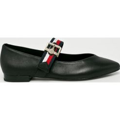 Tommy Hilfiger - Baleriny. Czarne baleriny damskie marki TOMMY HILFIGER, ze skóry. W wyprzedaży za 299,90 zł.