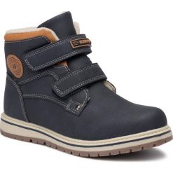 Trapery ACTION BOY - CP07-17010-05 Navy. Niebieskie śniegowce chłopięce Action Boy, bez zapięcia. Za 119,99 zł.