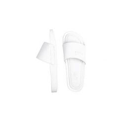 Klapki Kubota Classic White Plain. Białe crocsy damskie marki Kubota, z materiału. Za 199,99 zł.