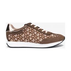 DKNY Arlie Tenisówki Brązowy. Pomarańczowe trampki męskie DKNY, bez wzorów, ze skóry, bez zapięcia. Za 614,95 zł.