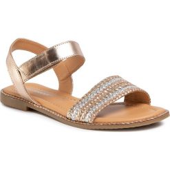 Sandały SALAMANDER - Nela 32-89504-03 Rosegold. Żółte klapki damskie Salamander, bez wzorów, ze skóry, bez obcasa, na obcasie. Za 259,00 zł.