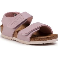 Sandały BIRKENSTOCK - Palu Kids Logo Bs 1017352 Mauve. Różowe sandały dziewczęce Birkenstock, ze skóry ekologicznej, bez zapięcia. Za 219,00 zł.