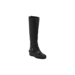 Kozaki damskie: Kozaki Moda STIVALE CAVALLERIZZA PUNTA TONDA NERO