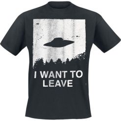Disturbia I Want To Leave T-Shirt czarny. Czarne t-shirty męskie z nadrukiem Disturbia, xl, z bawełny, z okrągłym kołnierzem. Za 114,90 zł.