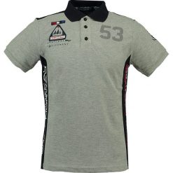 Koszulka polo w kolorze szarym. Szare koszulki polo męskie Geographical Norway Men, s, z haftami, z bawełny, polo, bez rękawów. W wyprzedaży za 90,95 zł.