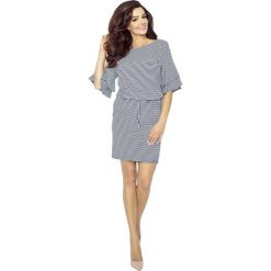 Lena sukienka mini z falbaniastym rękawem biały. Białe sukienki damskie Made in Poland, s, bez wzorów, z poliesteru, bez kołnierzyka, bez rękawów, mini. Za 89,00 zł.