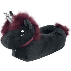 Jednorożec Corimori - Ruby Punk Einhorn Hausschuhe Kapcie czarny. Czarne kapcie damskie marki Jednorożec. Za 121,90 zł.