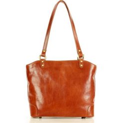 Marco mazzini torebka shopper trapese skórzana artigianato brąz camel. Brązowe kuferki damskie Vera Pelle, bez wzorów, ze skóry, eleganckie, na ramię, bez dodatków. Za 499,00 zł.