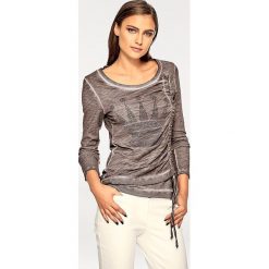 T-shirty damskie: Koszulka w kolorze szarobrązowym