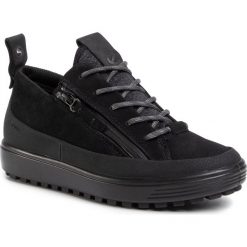 Półbuty ECCO - Soft 7 Tred W GORE-TEX 45036302001 Black. Czarne półbuty damskie ecco, bez wzorów, ze skóry, bez obcasa, na płaskiej podeszwie, bez zapięcia. Za 649,00 zł.