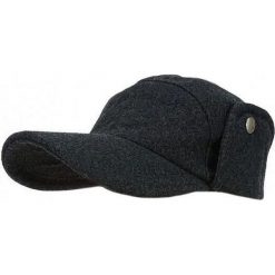 Popielata Jesienno-Zimowa Męska Czapka z Daszkiem -Pako Jeans- Bejsbolówka, Grafitowa CPAPJNSDASZEK592. Szare czapki męskie na zimę, z jeansu. Za 39,00 zł.