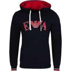 Bluza Emporio Armani. Czarne bluzy męskie xxl, bez wzorów, z dresówki, z kapturem, bez rękawów, z kapturem. Za 279,00 zł.