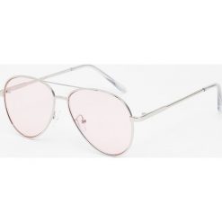 Okulary przeciwsłoneczne damskie: Okulary przeciwsłoneczne w stylu aviator z różowymi szkłami