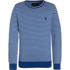 Polo Ralph Lauren STRIPE Sweter dockside blue heather. Niebieskie swetry dziewczęce Polo Ralph Lauren, z bawełny, polo. Za 299,00 zł.